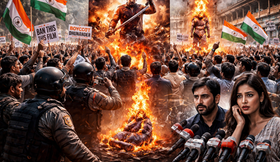 Dhunander 2 फिल्म के खिलाफ सिनेमा हॉल के बाहर विरोध प्रदर्शन