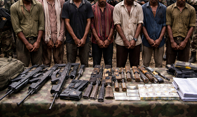 झारखंड के हजारीबाग में सुरक्षा बलों द्वारा माओवादियों की गिरफ्तारी